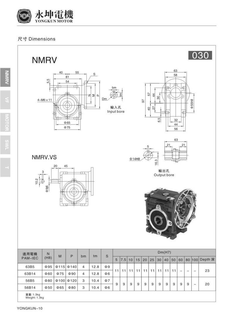 RV030减速机